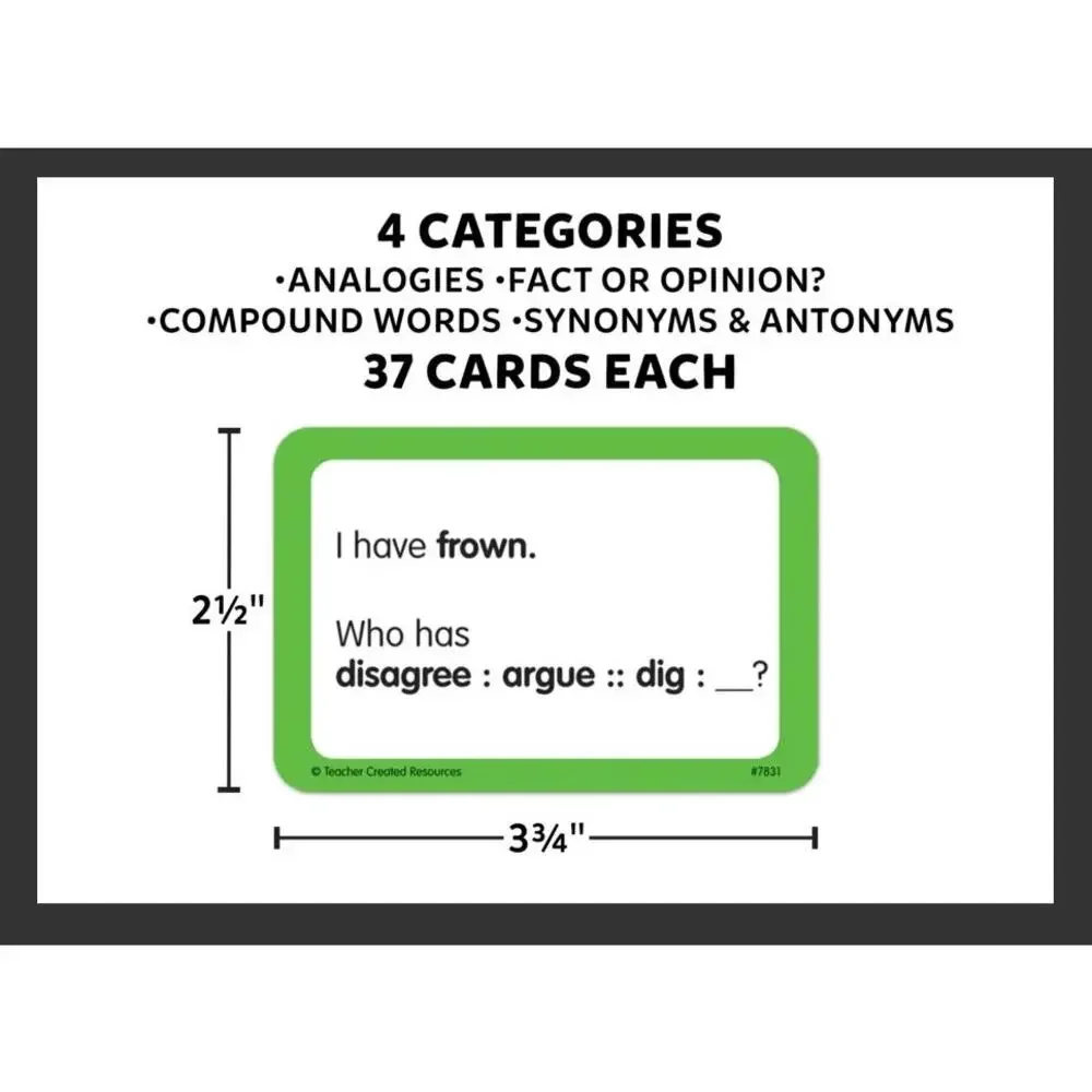 NEW Language Arts Grades 4-5 I Have...Who Has? Interactive Game Cards Skill Fun!